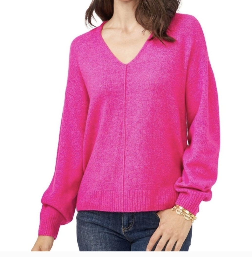 NWT Vince Camuto Woman's Long Sleeve  Pink  Sweater Size  L